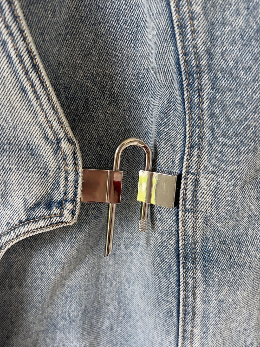 Givenchy U-Lock Denim Mini Dress - Blue - Picture 7 of 11